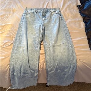 American Eagle Outfitters Light Blue Wide Leg Jeans